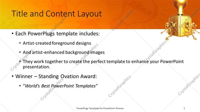 Title and Content presentation slide layout