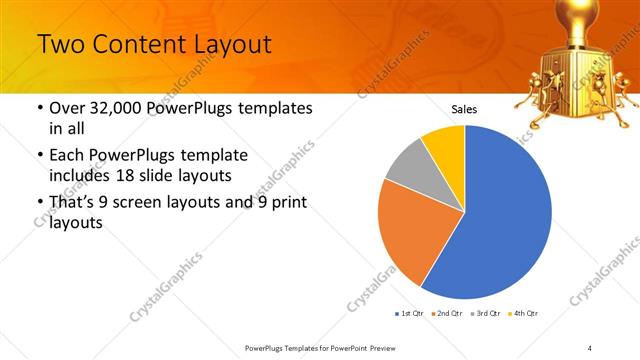 Two Content presentation slide layout