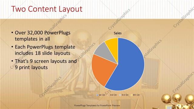 Two Content presentation slide layout