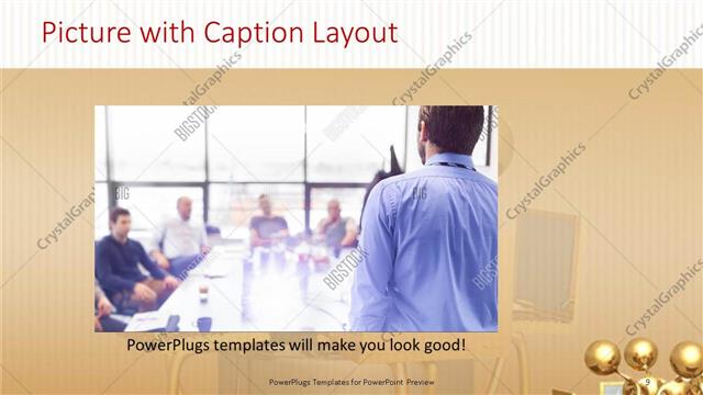 Picture with Caption presentation slide layout