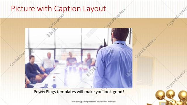 Picture with Caption presentation slide layout