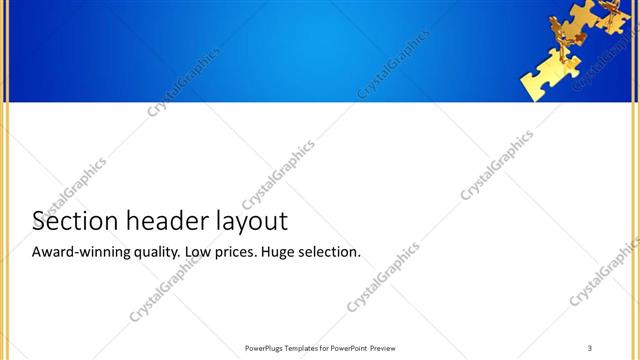 Section Header presentation slide layout