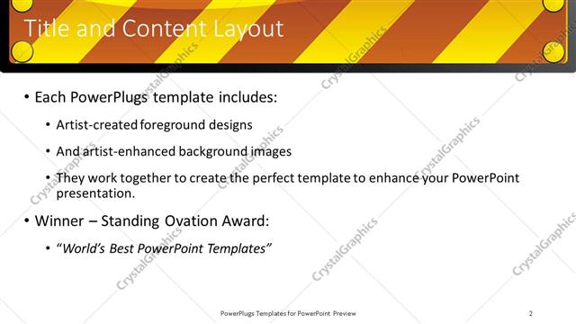 Title and Content presentation slide layout