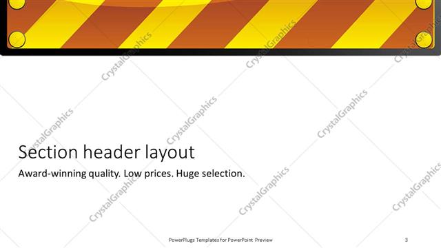 Section Header presentation slide layout