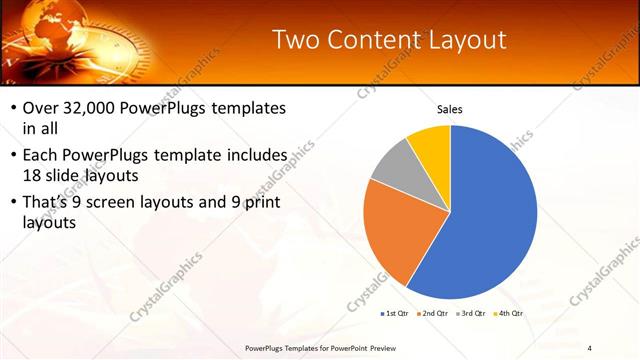 Two Content presentation slide layout