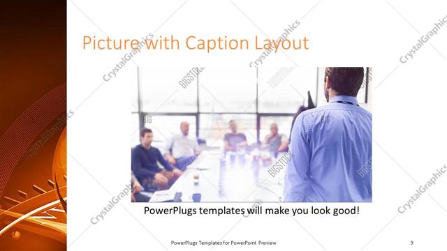 Picture with Caption presentation slide layout