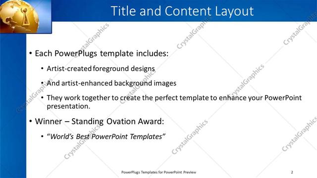Title and Content presentation slide layout
