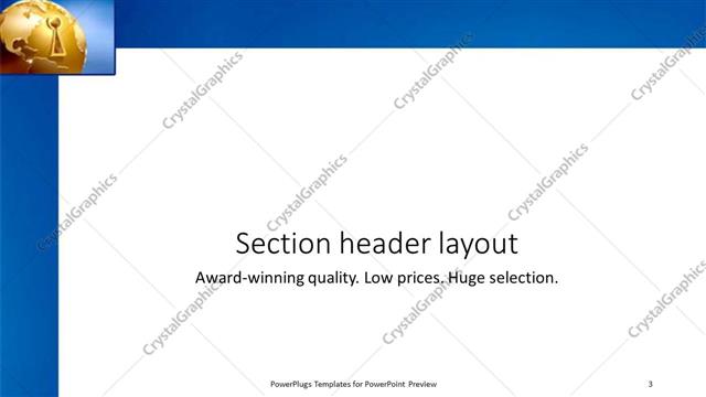 Section Header presentation slide layout