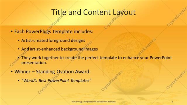 Title and Content presentation slide layout