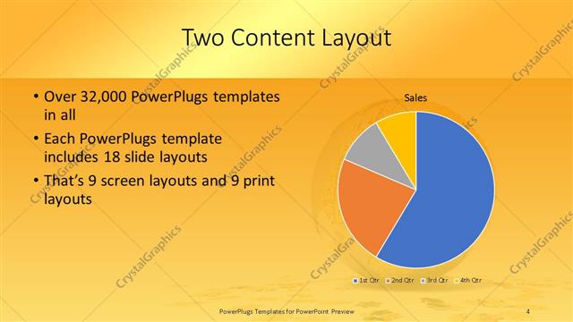 Two Content presentation slide layout