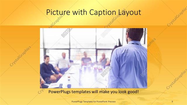 Picture with Caption presentation slide layout