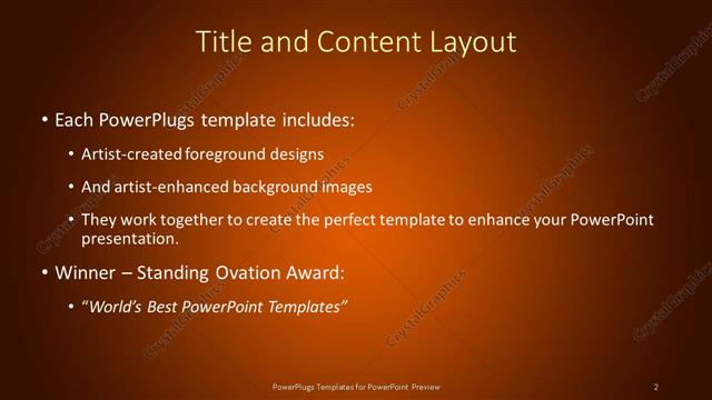 Title and Content presentation slide layout