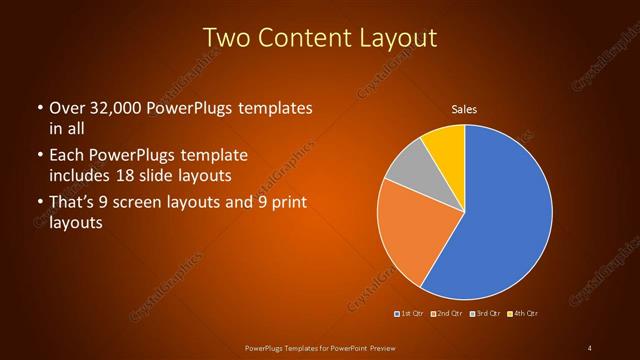 Two Content presentation slide layout