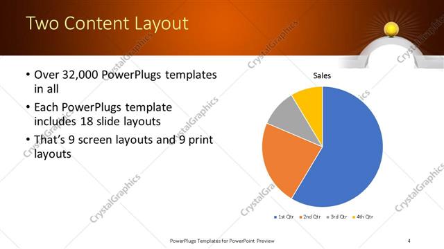 Two Content presentation slide layout