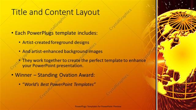 Title and Content presentation slide layout