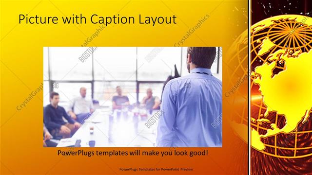 Picture with Caption presentation slide layout