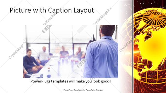 Picture with Caption presentation slide layout