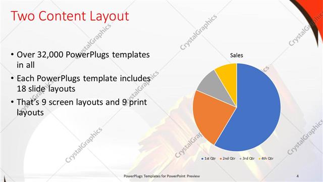 Two Content presentation slide layout