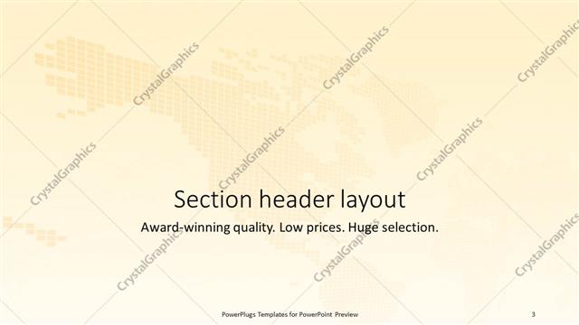 Section Header presentation slide layout