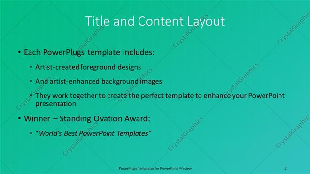 Title and Content presentation slide layout