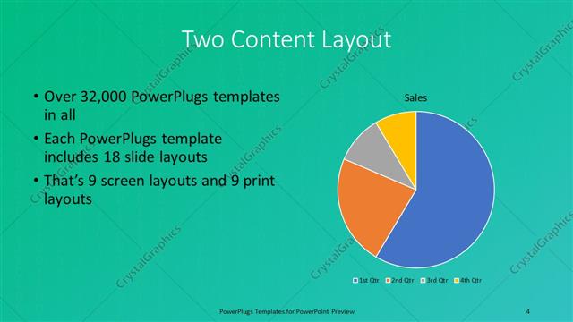 Two Content presentation slide layout