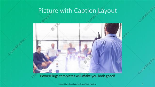 Picture with Caption presentation slide layout