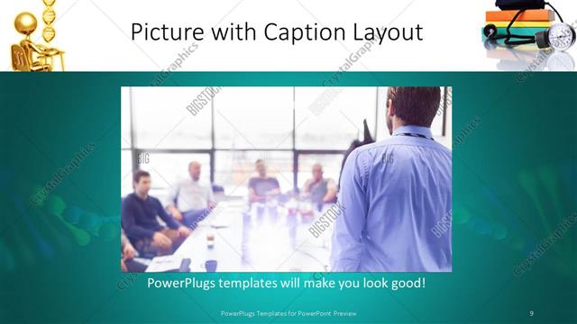 Picture with Caption presentation slide layout