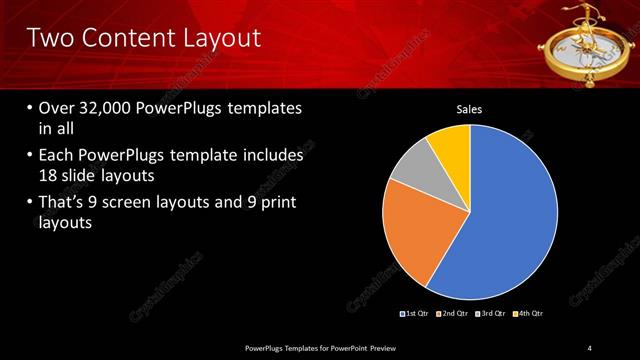 Two Content presentation slide layout