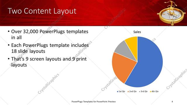 Two Content presentation slide layout