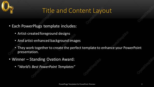 Title and Content presentation slide layout