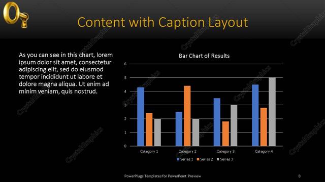 Content with Caption presentation slide layout
