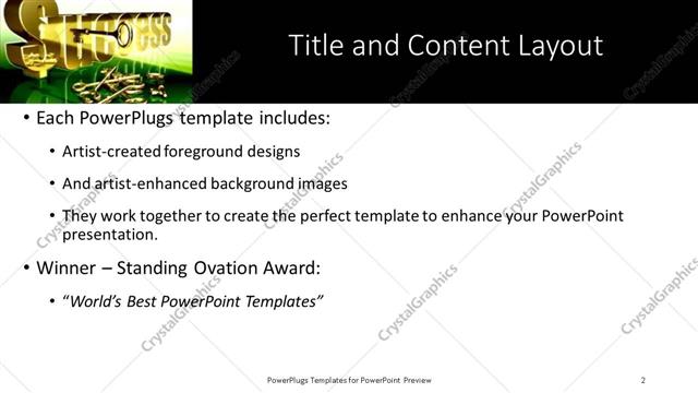 Title and Content presentation slide layout