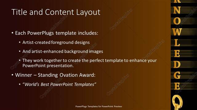 Title and Content presentation slide layout