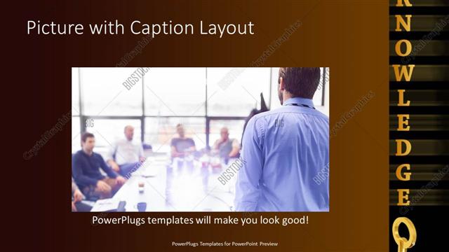 Picture with Caption presentation slide layout