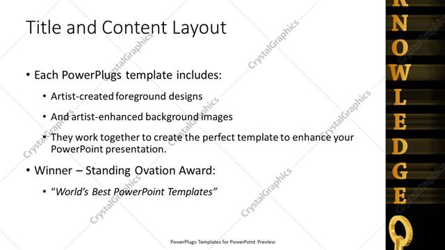 Title and Content presentation slide layout
