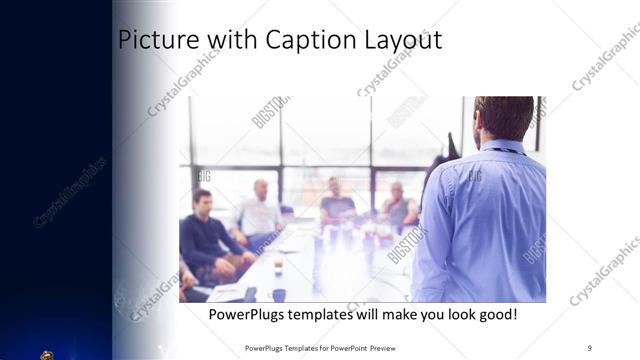 Picture with Caption presentation slide layout