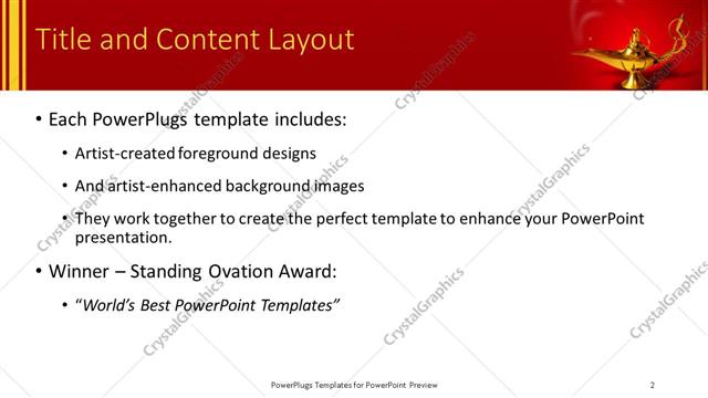 Title and Content presentation slide layout