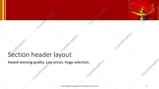 Section Header presentation slide layout