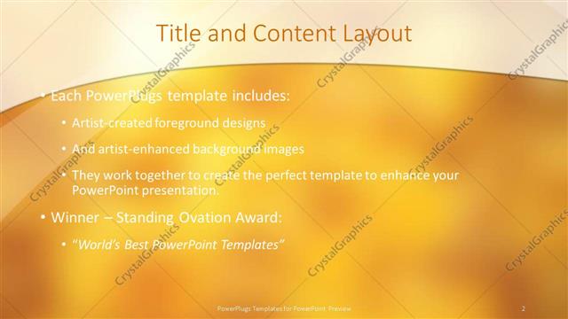 Title and Content presentation slide layout
