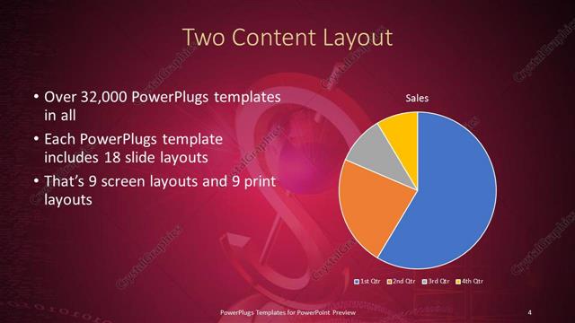 Two Content presentation slide layout