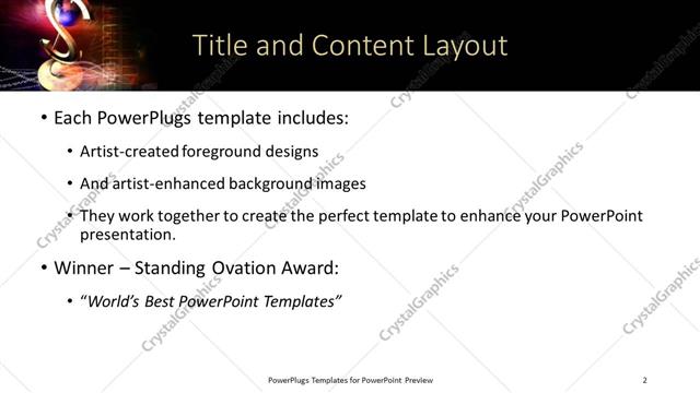 Title and Content presentation slide layout