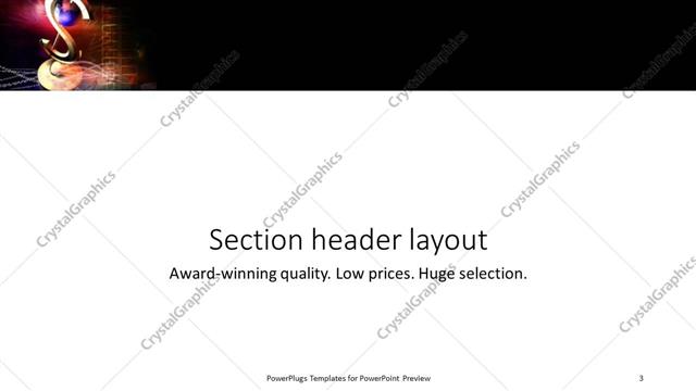 Section Header presentation slide layout