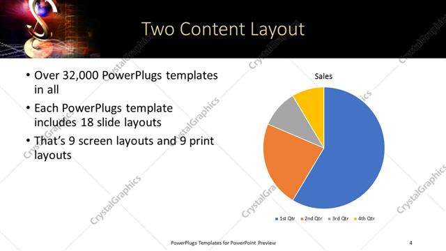 Two Content presentation slide layout