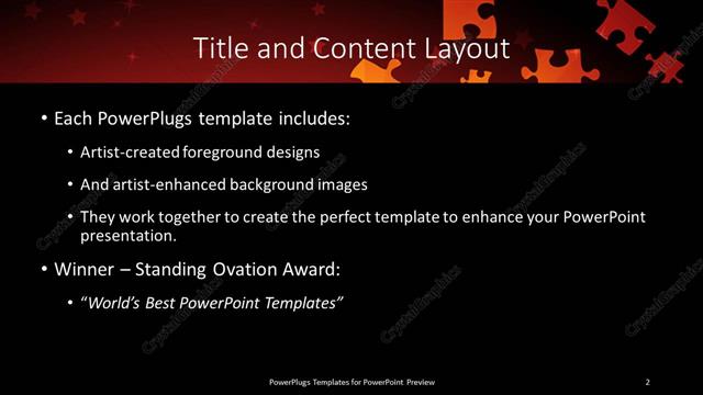 Title and Content presentation slide layout