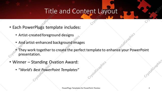 Title and Content presentation slide layout