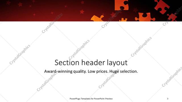 Section Header presentation slide layout