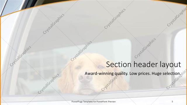 Section Header presentation slide layout