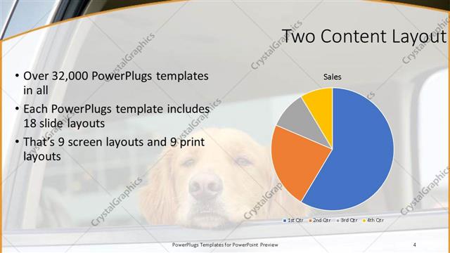 Two Content presentation slide layout