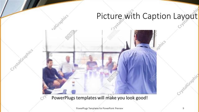 Picture with Caption presentation slide layout