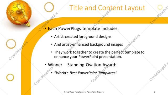 Title and Content presentation slide layout